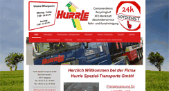 Desktop Screenshot of hurrle-spezialtransporte.de