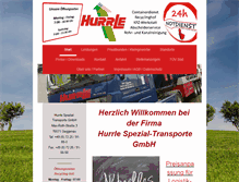 Tablet Screenshot of hurrle-spezialtransporte.de